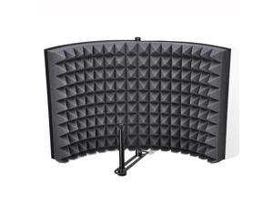 Studio Microphone Isolation Shield Acoustic Foam Panel Sound Absorbing Recording Panel Stand Mount