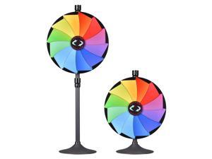 WinSpin 24" Dual Use Prize Wheel Tabletop or Floor Stand Fortune Spinning Wheel for Tradeshow Carnival Game Wheel, Pinwheel Series
