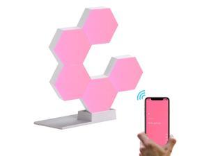 Yescom WiFi Smart LED Light Kit Splicing 5 Block Base 16 Million Color Work w/ Alexa Google Decor Gifts