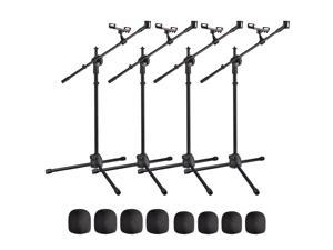 4 Packs Microphone Boom Arm Stand Height Adjustable Tripod Phone Holder Mic Clip
