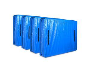 Mattress Bag Cover for Moving Storage Heavy Duty 8 Handles King Size 4 Pack