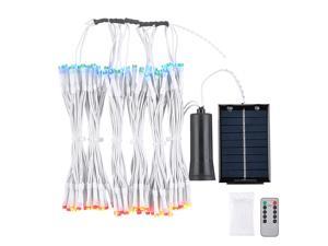 Yescom Patio Umbrella Solar String Light with Remote Control Timer Fit 6Rib 789 Ft Outdoor 96 RGB LED 8 Mode Camping Tents