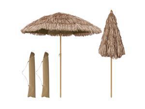 6 Ft Thatched Tiki Umbrella Hawaiian Style Sun Shade UV30 Protection 2 Packs