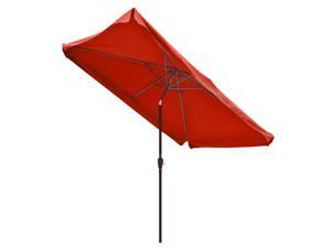 Yescom 10x65 Ft Aluminum Outdoor Patio Umbrella with Valance Crank Tilt Garden Yard