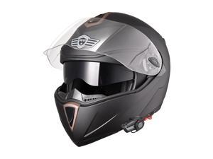 Ahr Run-O5 Retro 3/4 Open Face Motorcycle Helmet Dot Visor Scooter Cruiser L