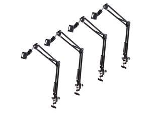 4x Mic Microphone Suspension Boom Scissor Arm Stand Holder Adjustable Studio Broadcast DJ NB-35 4x Mic Microphone Suspension Boom Scissor Arm Stand Holder Adjustable Studio Broadcast DJ NB-35