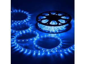 DELight™ 50 Ft 2 Wire LED Rope Light Holiday Valentine Party Decorative Lighting Blue DELight™ 50 Ft 2 Wire LED Rope Light Holiday Valentine Party Decorative Lighting Blue