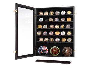 Military Challenge Coin Badge Display Case Casino Chip Holder Box Wood Cabinet Military Challenge Coin Badge Display Case Casino Chip Holder Box Wood Cabinet