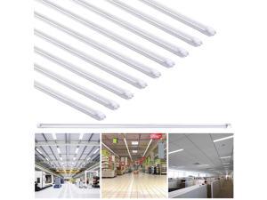 10 Pack 18W T8 4FT LED Light Fluorescent Tube 6500K Cool White Replacement Lamp Bulb Clear
