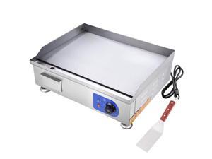 24" 2500W Electric Countertop Griddle Stainless Steel Adjustable Temp Control Commercial Restaurant 24" 2500W Electric Countertop Griddle Stainless Steel Adjustable Temp Control Commercial Restaurant