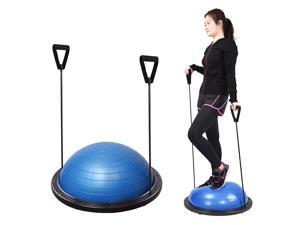 Yoga Exericse Balance Trainer Step Bosu Ball 59cm w/ Strings & Pump Blue Yoga Exericse Balance Trainer Step Bosu Ball 59cm w/ Strings & Pump Blue