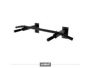 Liveup Sports Door Chin-up Bar/Pull-up Bar - Black, Non-slip Grip, Great For Upper Body and Core Workout, For Back, Chest, Arms and Abs
