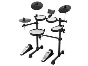 Monoprice 5-piece Electronic Drum Kit with Mesh Heads and 8in Double Trigger Snare, 12 kits with 144 Sounds, Drum Sticks Included - Stage Right Series