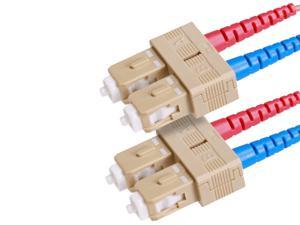 Monoprice OM3 Fiber Optic Cable - 6 Meter - Aqua | SC/SC, UL, 50/125 Type, MultiMode, 10GB, Corning, Ideal For Use in 10 Gigabit Ethernet GbE Networks