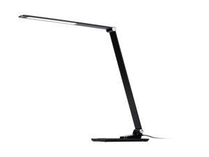 Monoprice WFH Aluminum Multimode LED Desk Lamp - Black, with Wireless and USB Charging Port, 6 Brightness Levels, 5 Color Temperature Settings, Reduces Eye Strain and Fatigue, For Home, Office, Study