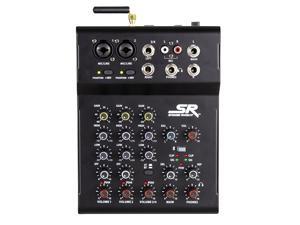 Monoprice ix4B 4-Channel Live Sound and Recording Mixer with Bluetooth, USB, and On Board Delay Effect - Stage Right Series