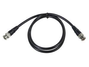 Monoprice Video Cable - 3 Feet - Black | BNC male to BNC male, RG59u, 75ohm Coaxial Cable