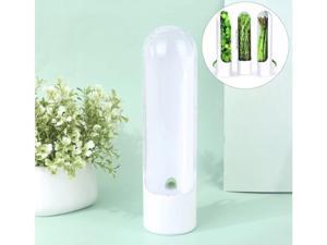 Herb Saver Pod, Set of 3 Fresh Herb Keeper, Container Keeper for Freshest Produce, Herb Storage Container for Cilantro, Mint, Asparagus (White)