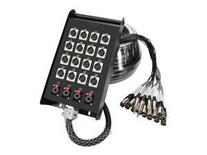 Monoprice 20-Channel Snake & 16 XLR x 4 TRS Stage Box - 100 feet With 16 Downstream And 4 Upstream Connections Monoprice 20-Channel Snake & 16 XLR x 4 TRS Stage Box - 100 feet With 16 Downstream And 4 Upstream Connections