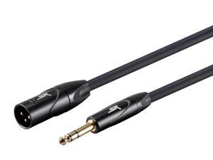 15ft Stage Right XLR Male to 1/4inch TRS Male 16AWG Cable (Gold Plated) 15ft Stage Right XLR Male to 1/4inch TRS Male 16AWG Cable (Gold Plated)