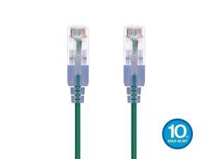 Monoprice 100FT 24AWG Cat6A 500MHz STP Ethernet Bare Copper Network Cable Blue 