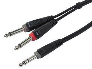 Monoprice 3-foot (1 meter) 1/4-inch TRS Male to two 1/4-inch TS Male Insert Cable Monoprice 3-foot (1 meter) 1/4-inch TRS Male to two 1/4-inch TS Male Insert Cable