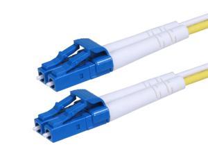 Monoprice Fiber Optic Cable - 15 Meter - Yellow | LC to LC, 9/125 Type, Single Mode, Duplex