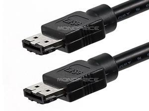 eSATA to eSATA Type I to Type I Monoprice 108791 6-Feet SATA 6 Gbps External Shielded Cable Black Monoprice Inc.