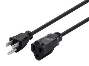 Monoprice 3 Prong Extension Cord - Black - 20 Feet |  NEMA 5-15P to NEMA 5-15R, 16AWG, 13A