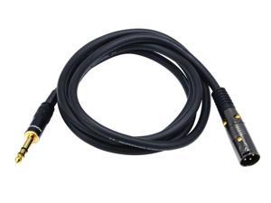 Monoprice 6ft Premier Series XLR Male to 1/4in TRS Male Cable, 16AWG (Gold Plated)