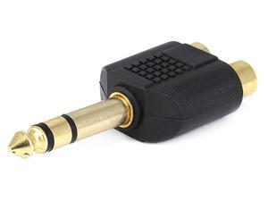 Monoprice 1/4in (6.35mm) TRS Stereo Plug to 2x RCA Jack Splitter Adapter, Gold Plated Monoprice 1/4in (6.35mm) TRS Stereo Plug to 2x RCA Jack Splitter Adapter, Gold Plated