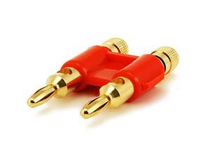 Monoprice Dual HighQuality Gold Plated Speaker Banana Plugs Red