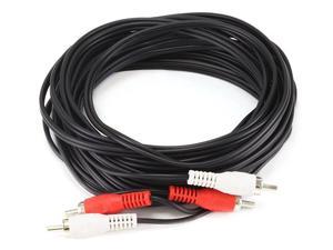 Monoprice 25ft RCA Two-Channel Male-Male Cable - Red/White