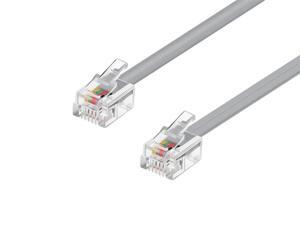 Monoprice Landline Telephone Cable - 50 Feet - RJ11(6P4C) Straight for Data