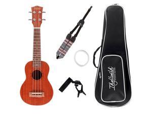 Monoprice Sapele Soprano Ukulele With Gig Bag, Tuner, Strap, And Extra Set of Strings, Ideal For Learning Simple, Fun Songs - Idyllwild Series Monoprice Sapele Soprano Ukulele With Gig Bag, Tuner, Strap, And Extra Set of Strings, Ideal For Learning Simple, Fun Songs - Idyllwild Series