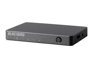 Monoprice Blackbird 4K 4x1 HDMI Switch with Audio Extractor - Black | HDR, 18Gbps Refresh Speeds, YUV 4:4:4