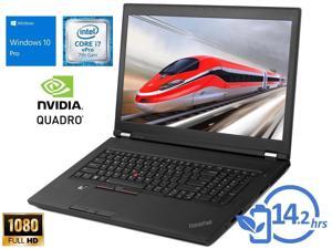 Lenovo ThinkPad P71 Notebook, 17.3" FHD Display, Intel Core i7-7820HQ Upto 3.9GHz, 8GB RAM, 256GB NVMe SSD, NVIDIA Quadro M620, HDMI, Micro DP, Thunderbolt, Wi-Fi, BT, Windows 10 Pro (20HK001MUS) Lenovo ThinkPad P71 Notebook, 17.3" FHD Display, Intel Core i7-7820HQ Upto 3.9GHz, 8GB RAM, 256GB NVMe SSD, NVIDIA Quadro M620, HDMI, Micro DP, Thunderbolt, Wi-Fi, BT, Windows 10 Pro (20HK001MUS)