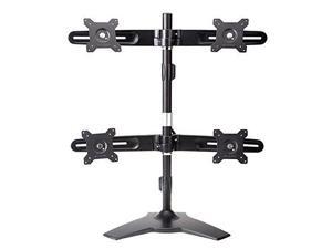 Amer Quad Monitor Stand. Supports four 24" monitors weighing up to 17.5 lbs. VESA compatible Amer Quad Monitor Stand. Supports four 24" monitors weighing up to 17.5 lbs. VESA compatible