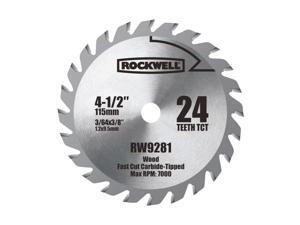 4 1/2-Inch 24T Carbide Tipped Compact Circular Saw Blade - Rockwell RW9281 4 1/2-Inch 24T Carbide Tipped Compact Circular Saw Blade - Rockwell RW9281