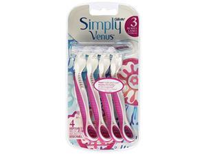 Gillette Simply Venus Disposable Women's Razors, Pink 4 ea Gillette Simply Venus Disposable Women's Razors, Pink 4 ea