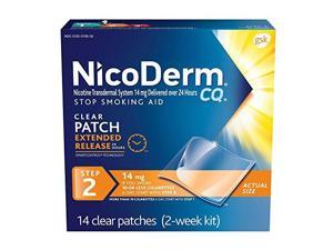 NicoDerm CQ Clear Nicotine Patch 14 milligram (Step 2) Stop Smoking Aid 14 count