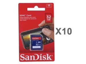 SanDisk 32GB SDHC Class 4 Memory Card SDSDB-032G-B35 Retail (10 Pack)