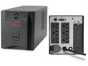 APC SUA750 SMART-UPS 750VA 500W USB 120V TOWER DESKTOP POWER BACKUP UPS, -NEW BATTERIES
