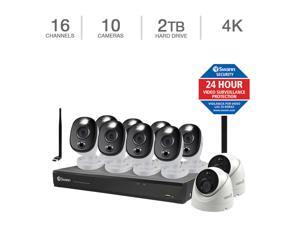 Swann 4K DVR Security Kit with 16 Channel DVR, 8 Sensor Warning Light Cams and 2 Dome Cams COD16-55802D8WLWF-US Surveillance Camera 16 Channels 10 Cameras 2TB 4K UHD Swann 4K DVR Security Kit with 16 Channel DVR, 8 Sensor Warning Light Cams and 2 Dome Cams COD16-55802D8WLWF-US Surveillance Camera 16 Channels 10 Cameras 2TB 4K UHD