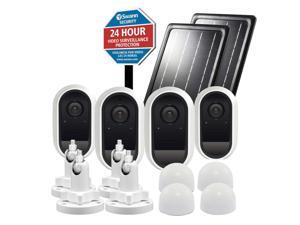 Swann Wireless Security System – 4 Battery Camera, 2 Solar Panel Kit with Yard Stake Surveillance COWIFI-4PKBUNDLE-US Swann Wireless Security System – 4 Battery Camera, 2 Solar Panel Kit with Yard Stake Surveillance COWIFI-4PKBUNDLE-US