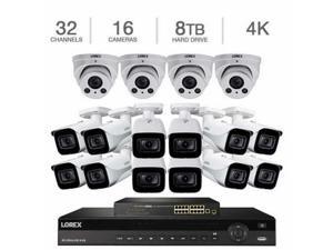 Lorex 32-Channel 4K NVR with 8TB HDD and (12) 4K Ultra HD IP Bullet & (4) 4x Motorized Varifocal Audio Dome Cameras UHD Security Surveillance System TN81388BC8F4 Lorex 32-Channel 4K NVR with 8TB HDD and (12) 4K Ultra HD IP Bullet & (4) 4x Motorized Varifocal Audio Dome Cameras UHD Security Surveillance System TN81388BC8F4