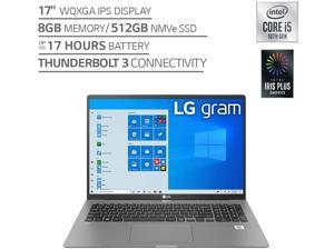 LG Gram 17Z90N - 17" IPS WQXGA (2560x1600) Ultra-Lightweight Laptop, 10th gen Core i5-1035G7 CPU, 8GB RAM, 512GB NVMe SSD, 17 Hours Battery, Thunderbolt 3 – Dark Silver ?17Z90N-R.ARS6U1