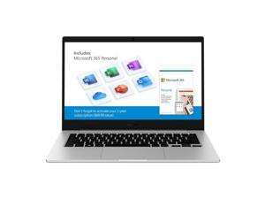 SAMSUNG Galaxy Book Go 14" FHD Laptop, Qualcomm Snapdragon 7c Gen 2 , 4GB RAM, 64GB HD, Silver, Windows 10 - Includes Microsoft 365 Personal 12 Month Subscription