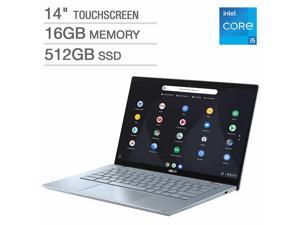 ASUS 14" Touchscreen CX5400FMA Chromebook - Intel Core i5-1130G7 - 1080p CX5400FMA-DN562T-S 16GB RAM 512GB SSD