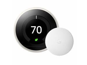 Google Nest Learning Thermostat with Nest Temperature Sensor White